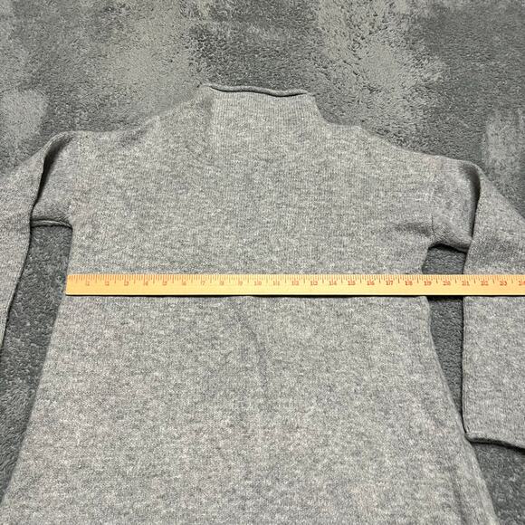 Cupcakes & Cashmere Eiffel Tower Sweater Womens Medium Gray Pullover Mock Neck - Picture 3 of 6